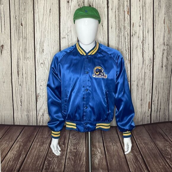 Vintage Rams 🐏 chalk line jacket Sz Large - Picture 2 of 7